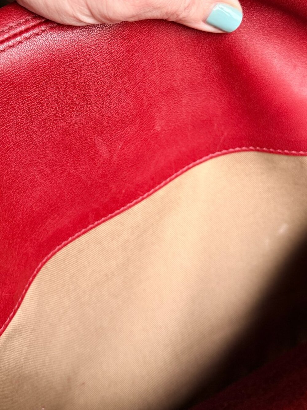 Vintage Coach Legacy Crescent Hobo in Cherry Red 9718 - Picture 6 of 12